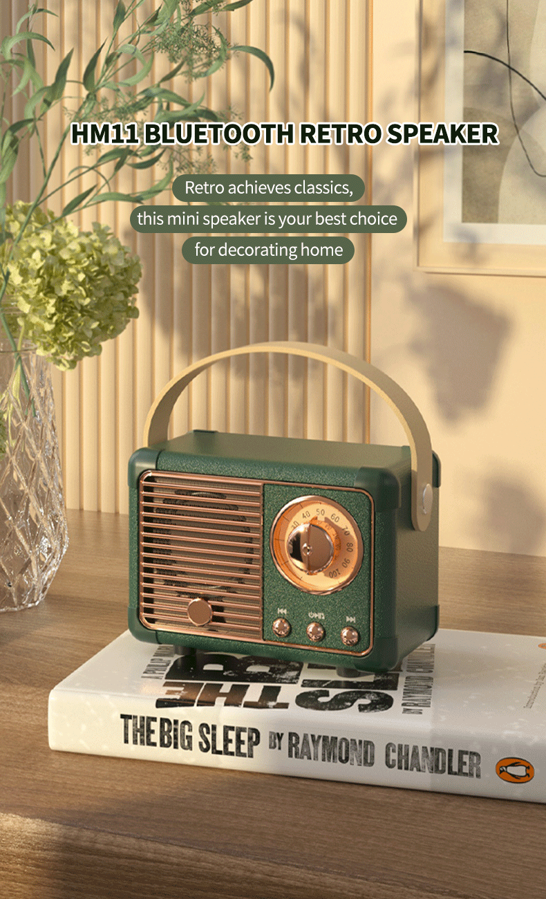 Retro Bluetooth Speaker – Vintage Music Player with FM Radio & AUX